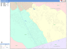 San Ramon Digital Map Color Cast Style